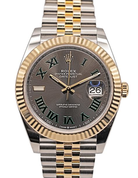 rolex two tone wimbledon